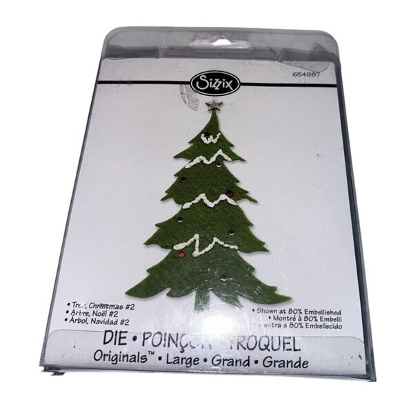 Sizzix Bigz Large Original Die Christmas Tree #2 Scrapbook - Picture 1 of 4